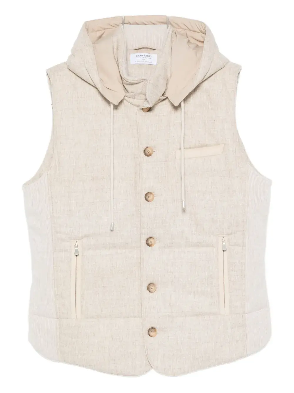 

Жилет на молнии с капюшоном Gran Sasso, нейтральный