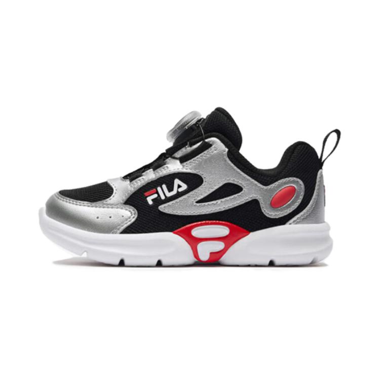 

FILA KIDS Боа нескользящие устойчивые к истиранию низкие детские тренировочные кроссовки Black Silver Pre school