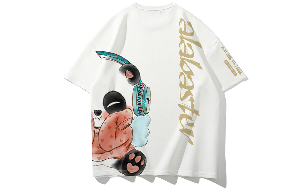 

Футболки унисекс с круглым вырезом, утолщенные, прямого кроя Sansyas, белый (cute panda)