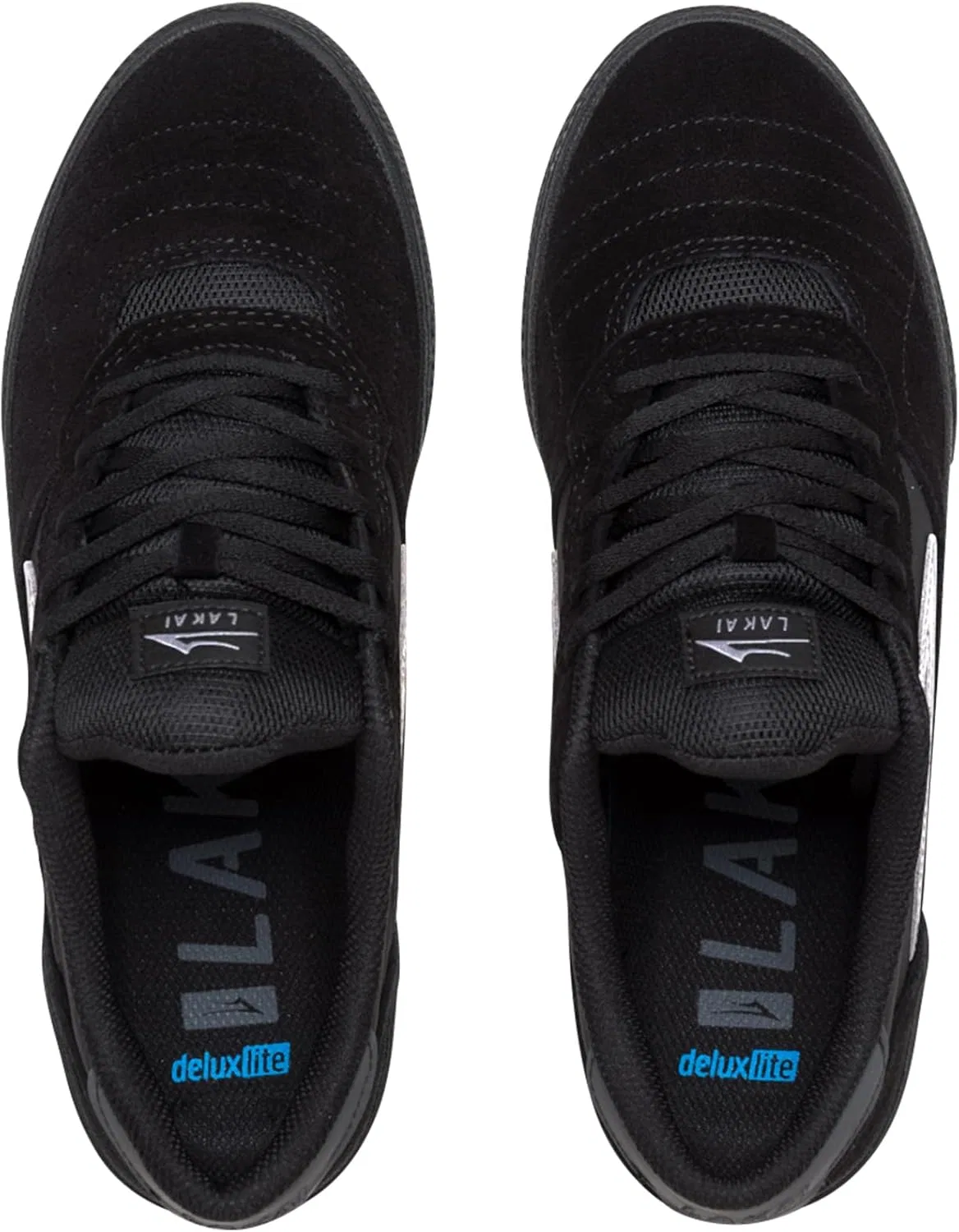 Мужские низкие скейтбордистские кроссовки Lakai Manchester, Black Suede — фото 4