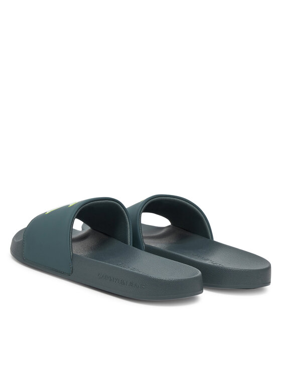 Мюли Slide Jelly Mono Pu YM0YM01281 Calvin Klein Jeans, зеленый — фото 3