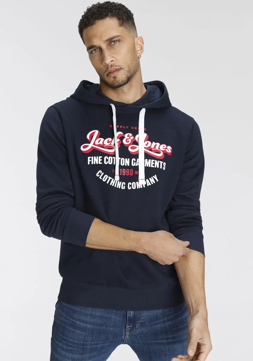 

Толстовка Jack & Jones с капюшоном "JJ JJANDY SWEAT HOOD", синий