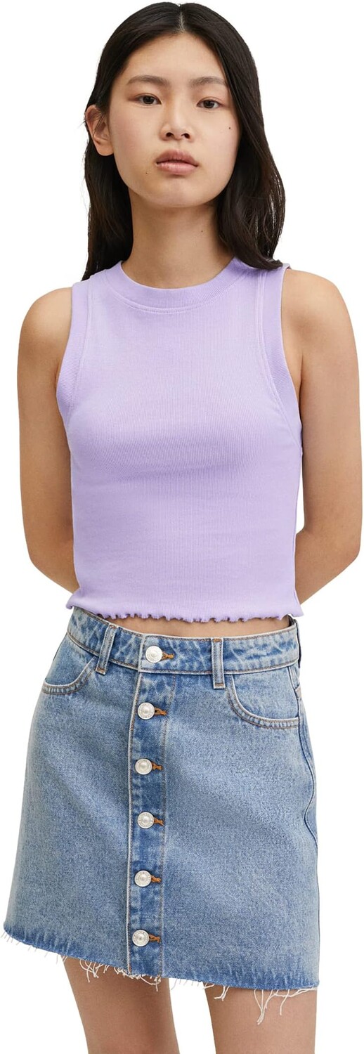 

Топ MANGO Kids Top Rib, цвет Lila