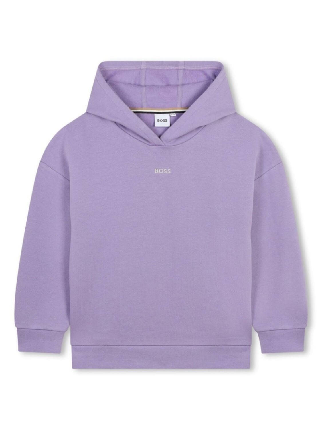 

BOSS Kidswear худи с вышитым логотипом, фиолетовый