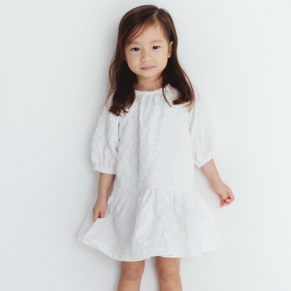 Платье Канеко Ая/Пышное жаккардовое платье Branshes, off white