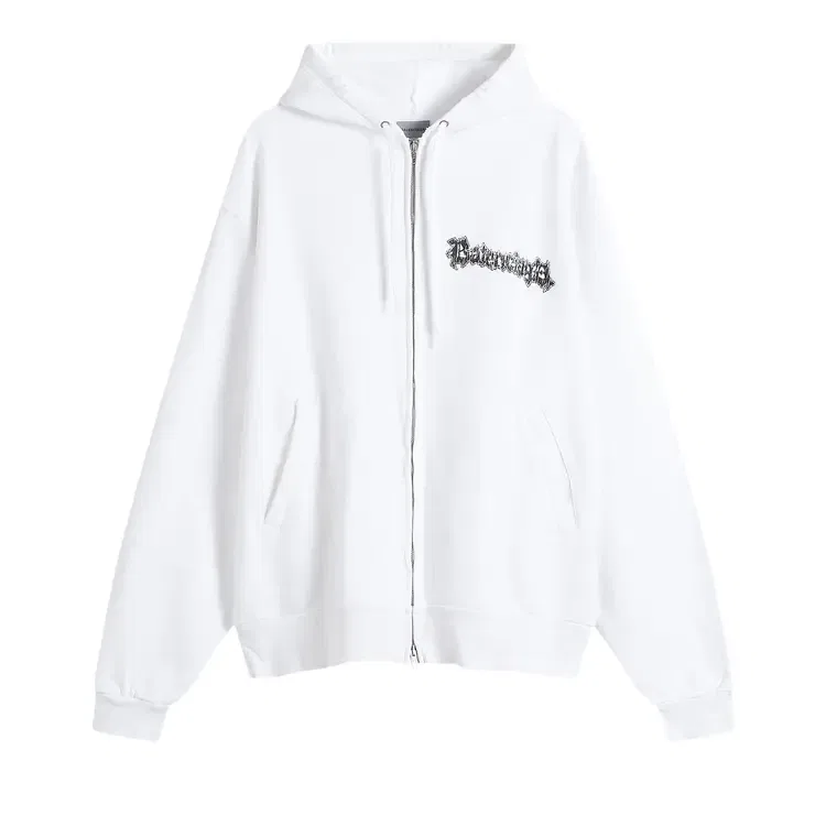 Худи на молнии Balenciaga Oversized, белый