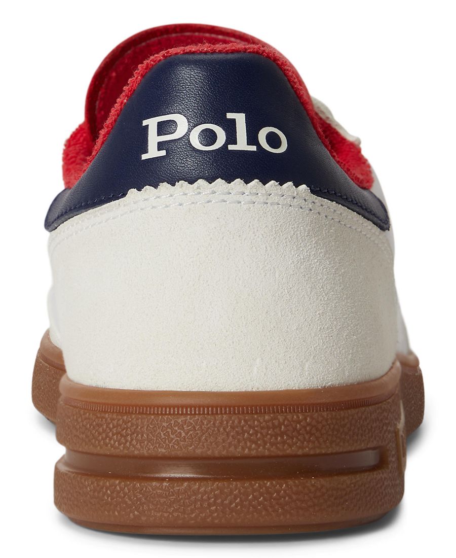Мужские кроссовки Bedford на шнуровке Polo Ralph Lauren, White/spring Navy/bistro Red — фото 3