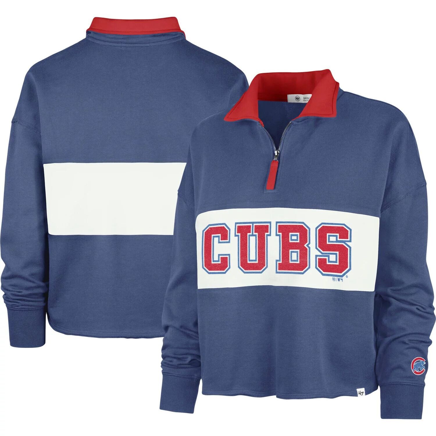 

Женский укороченный топ с молнией четверти 47 Royal Chicago Cubs Remi