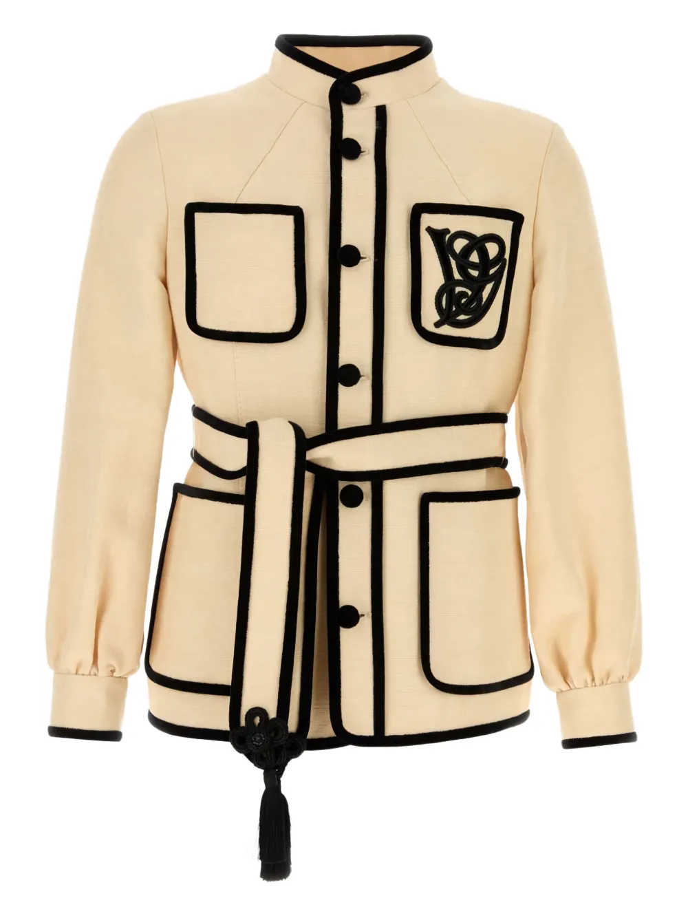 

Пиджак с вышитым логотипом Valentino Garavani, нейтральный