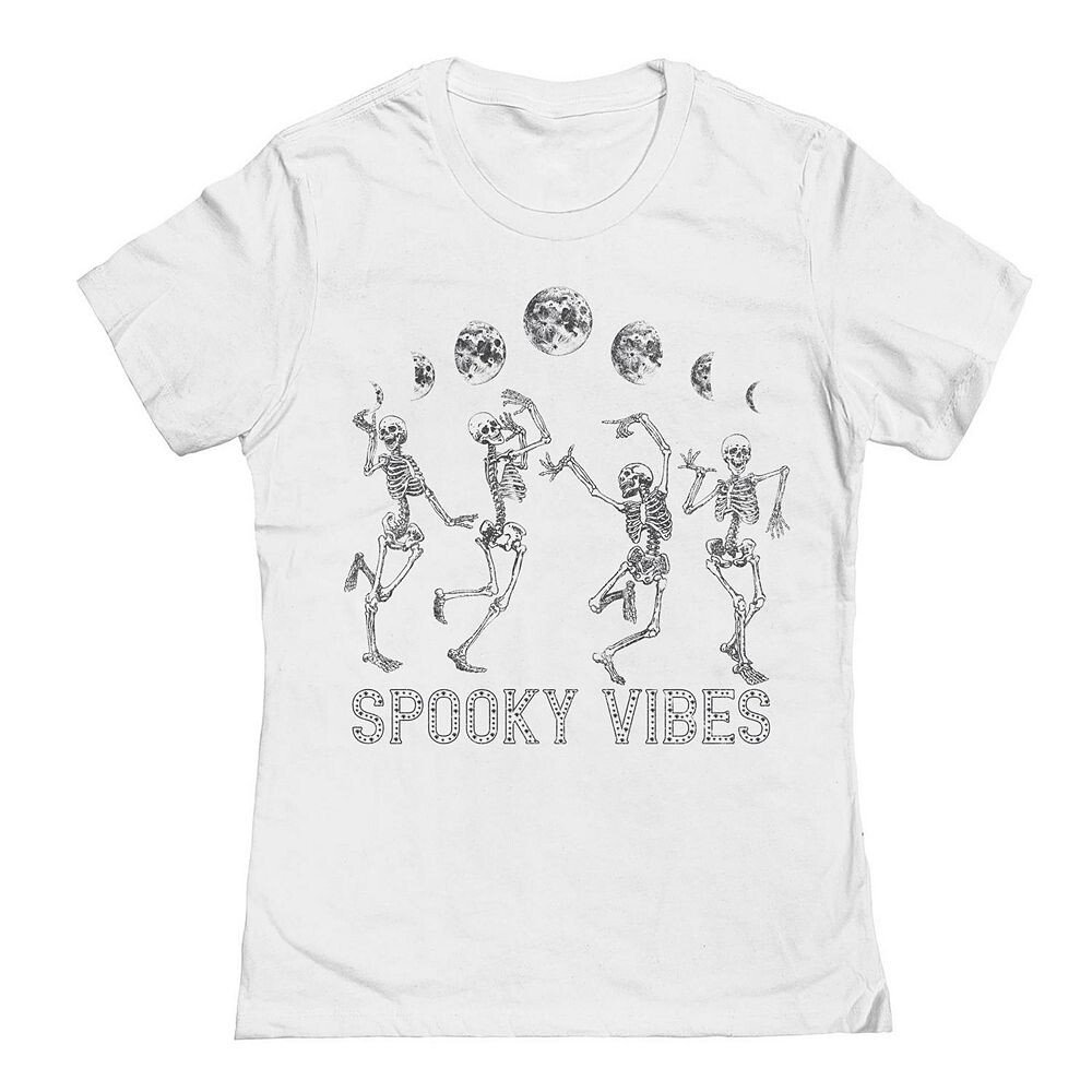 

Футболка Junior's Spooky Vibes с рисунком Хэллоуина, белый