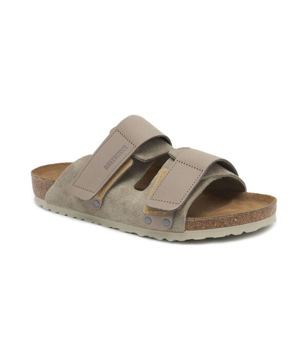 

Тапочки кожаные Birkenstock Uji Vl, серый