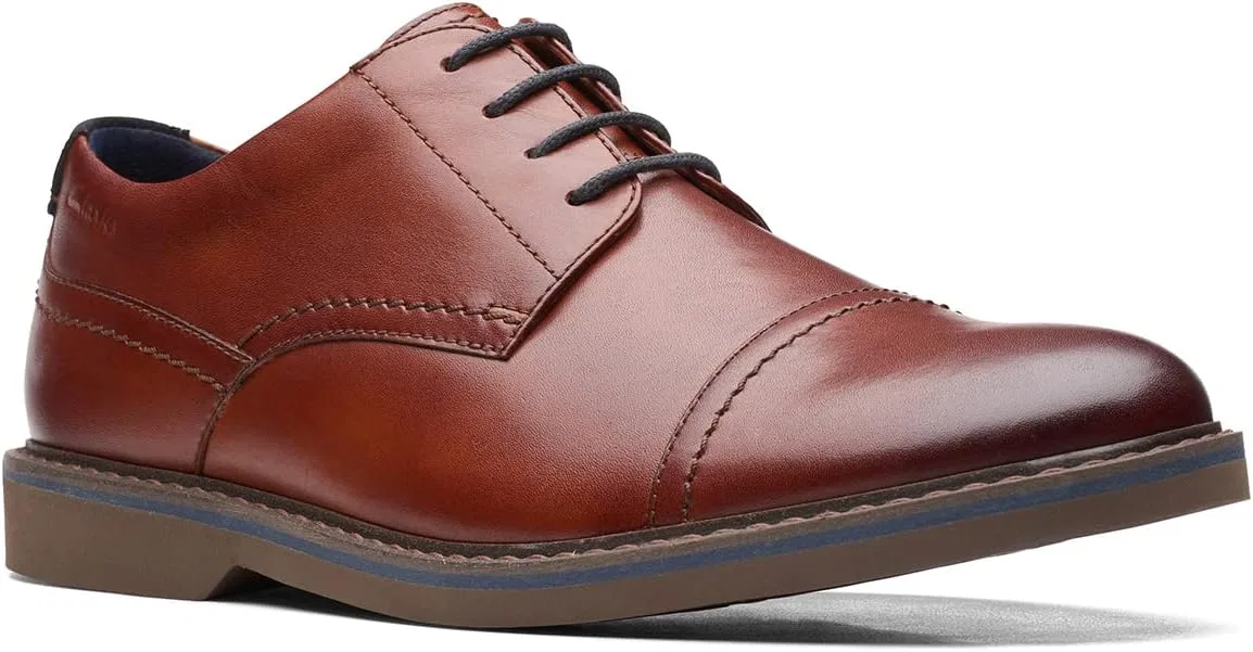 Туфли Clarks Atticus Lt Cap Lederschuhe in Dunkelbraun, Dark Tan — фото 2
