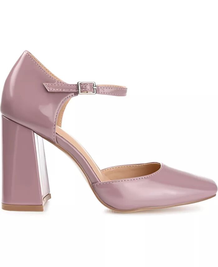 Женские туфли-лодочки Hesster Block Heel с ремешком на щиколотке Journee Collection, фиолетовый — фото 2