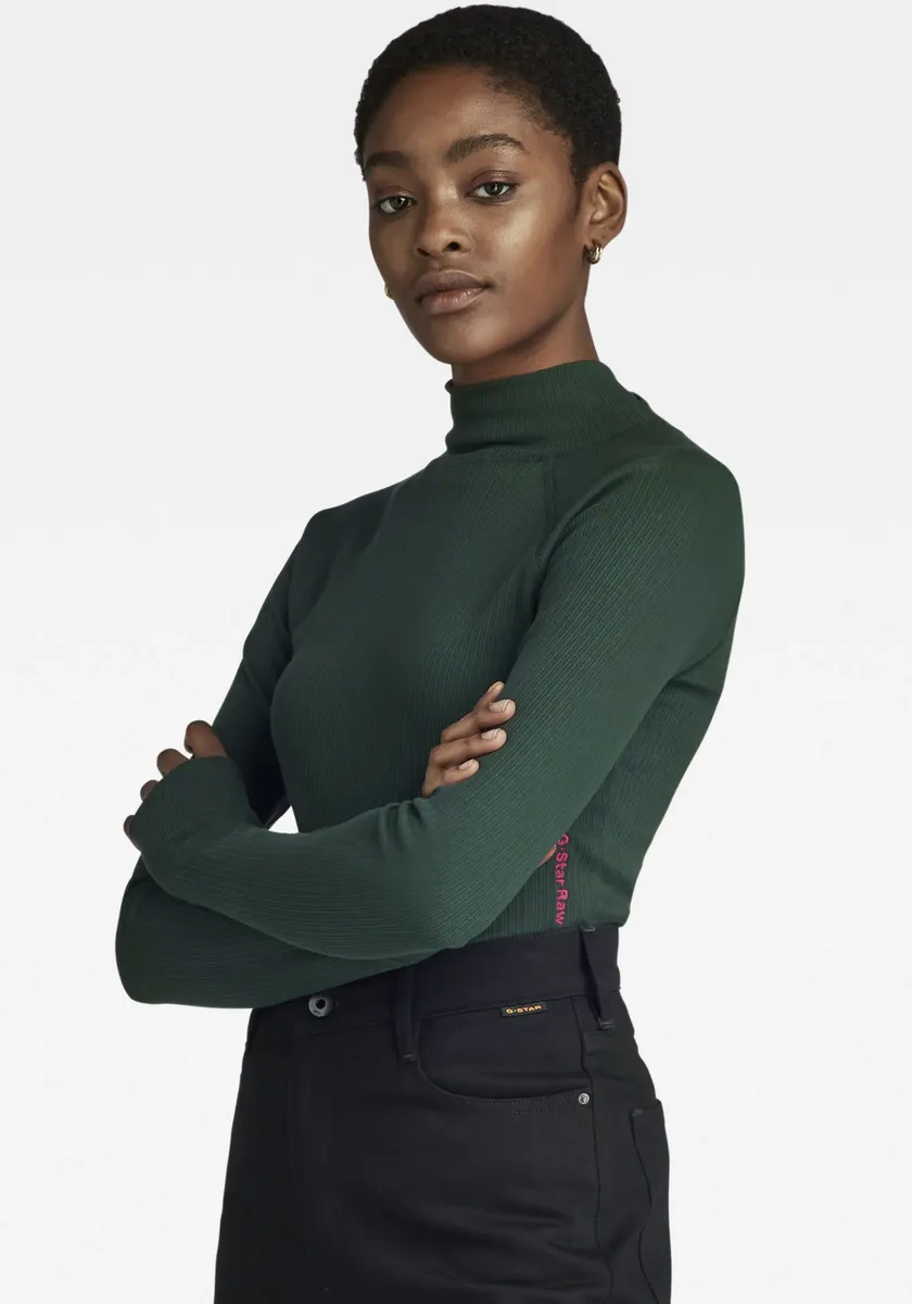 

Свитер с высоким воротником G-Star RAW "Узкая резинка", зеленый