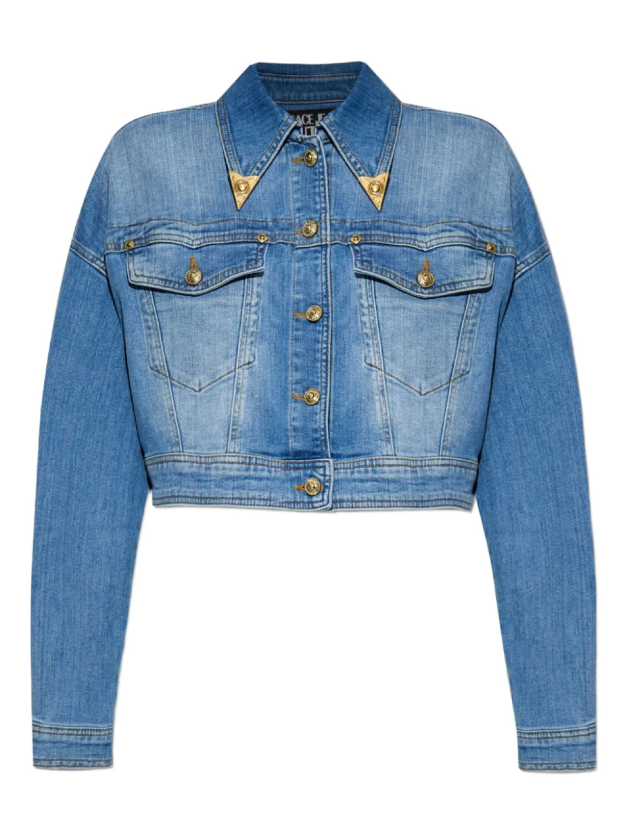 

Укороченная джинсовая куртка Versace Jeans Couture, синий