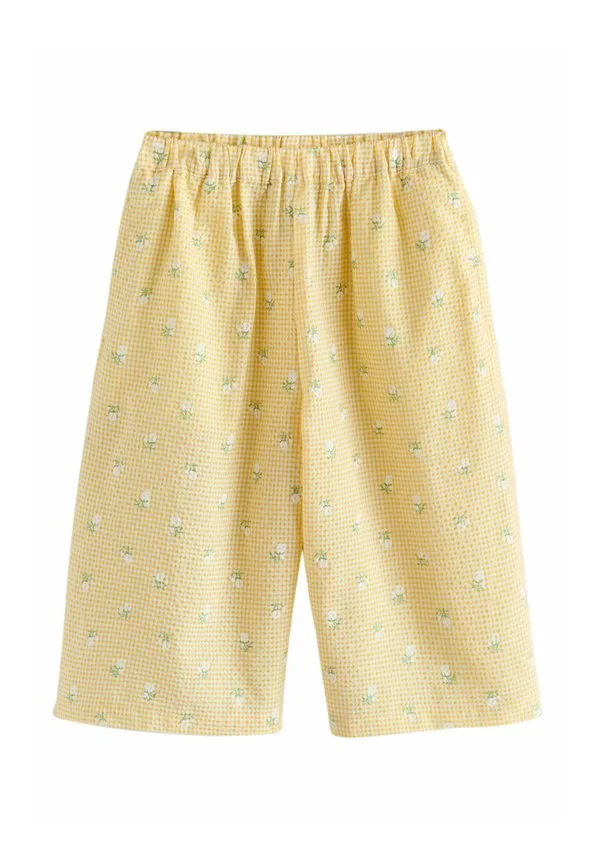 Брюки свободного кроя с широкими штанинами Next, Lemon Yellow Ditsy