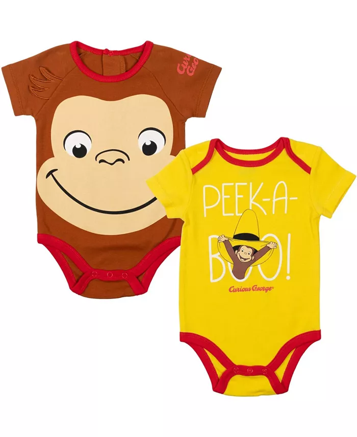 

Боди для мальчиков, 2 штуки Curious George, мультиколор