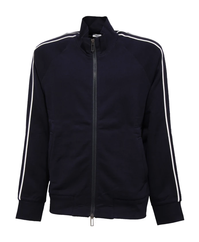 

Зимняя толстовка из хлопка с застежкой-молнией по всей длине. Paolo Pecora, синий