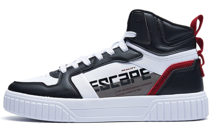 

Обувь для скейтбординга Мужская с высоким верхом, черная/белая Xtep, Черный, Обувь для скейтбординга Мужская с высоким верхом, черная/белая Xtep
