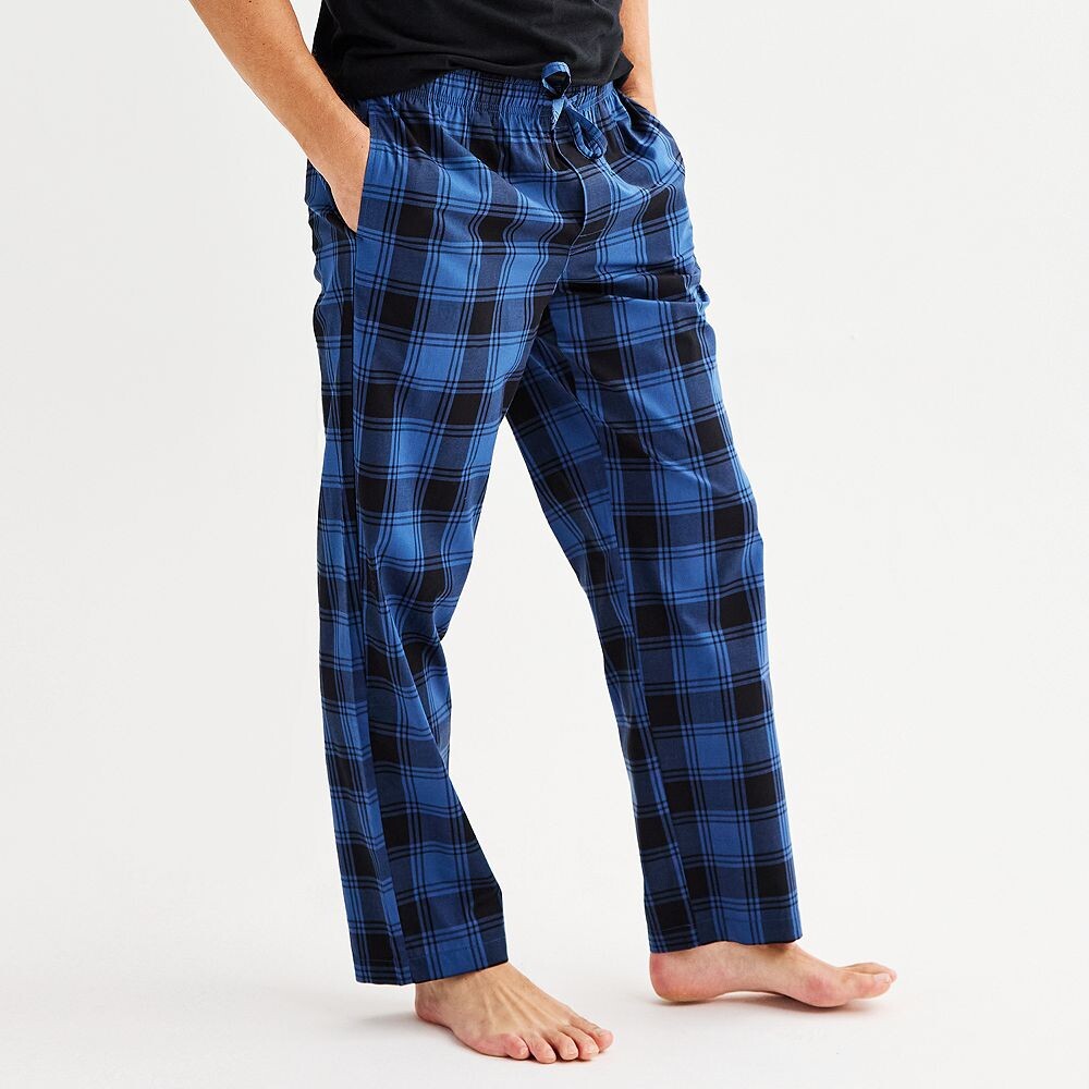 

Мужские тканые пижамные штаны Sonoma Goods For Life, цвет Blue Plaid
