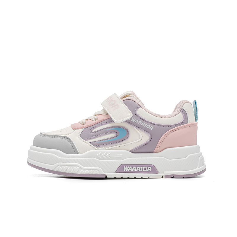 

WARRIOR Кроссовки для скейтбординга с амортизацией, поддержкой и устойчивостью к скольжению и истиранию, цвет beige pink, детские