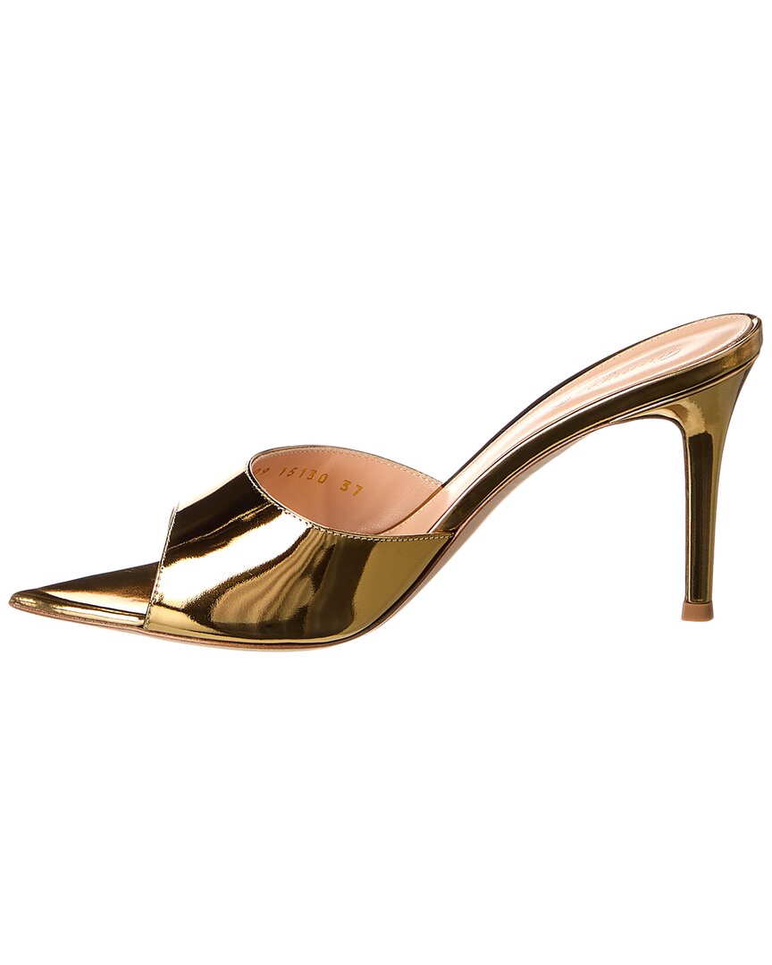 Gianvito Rossi Elle 85 Leather Sandal, золотой — фото 2