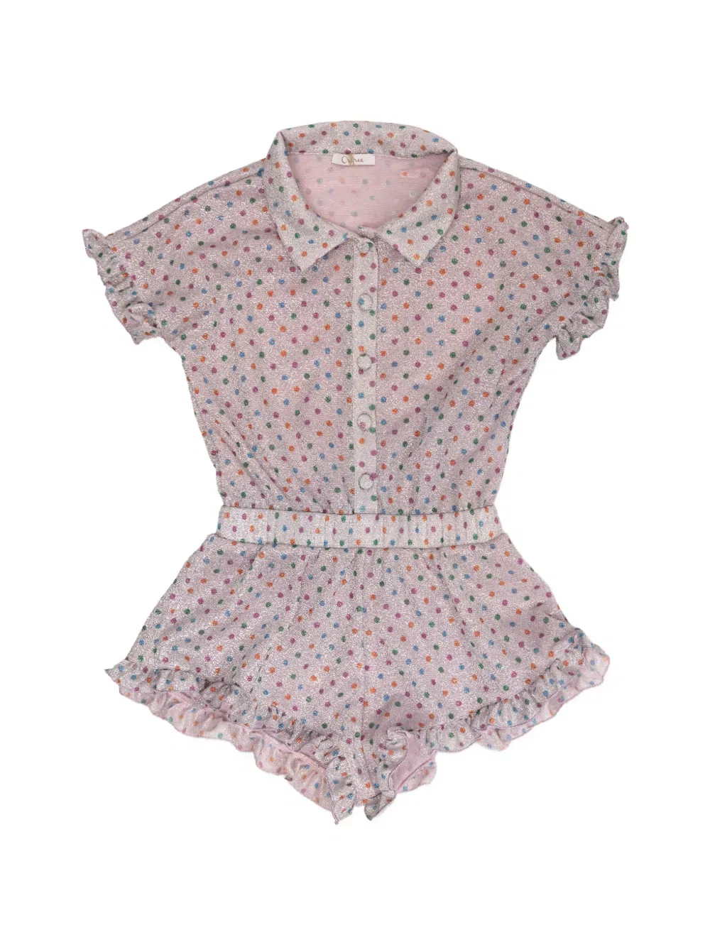Комбинезон с принтом и оборками Oseree Kids, розовый