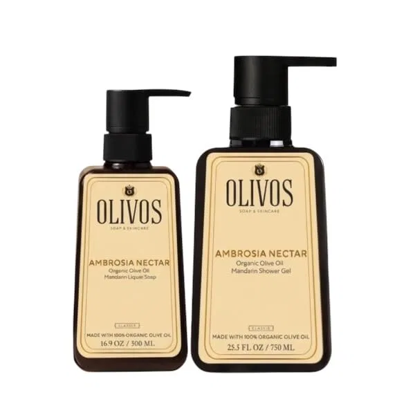 Набор OLIVOS Mandarin: органическое жидкое мыло и гель для душа Olivos