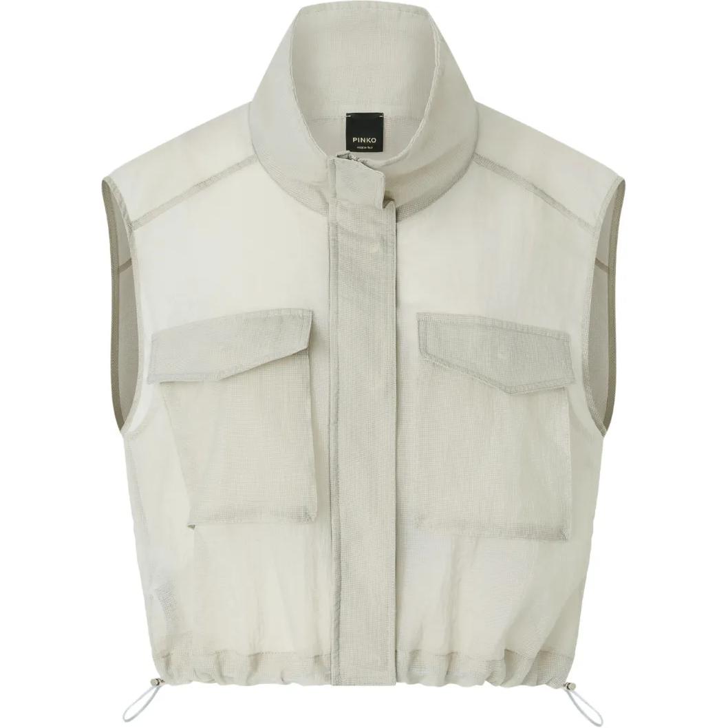 

PINKO Короткий жилет, Light Gray