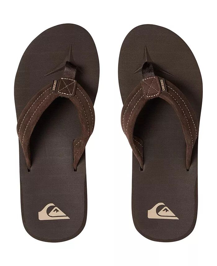 Мужские замшевые шлепанцы Carver Quiksilver, коричневый — фото 4