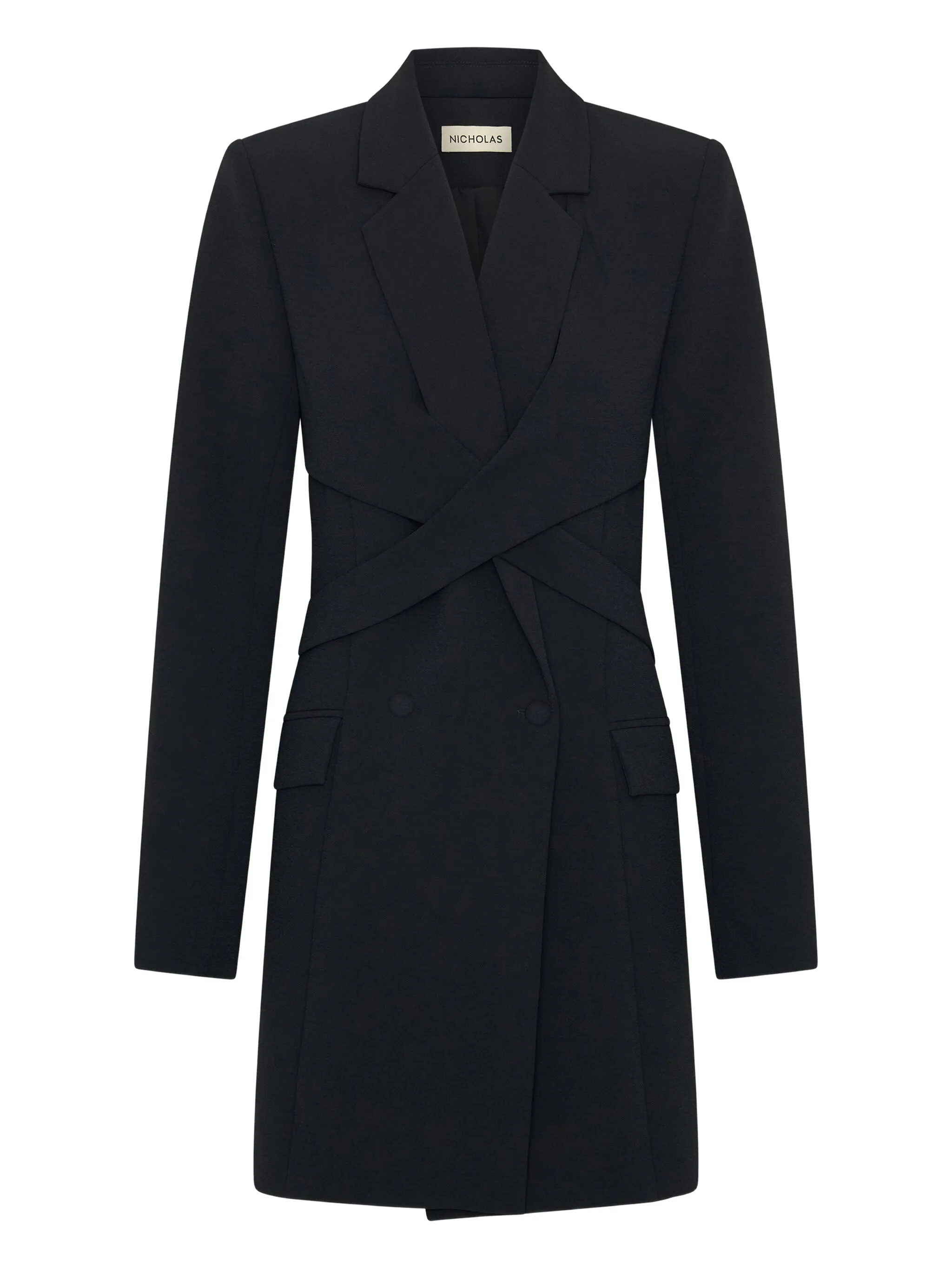 

Двубортное платье мини Cielo Nicholas, черный