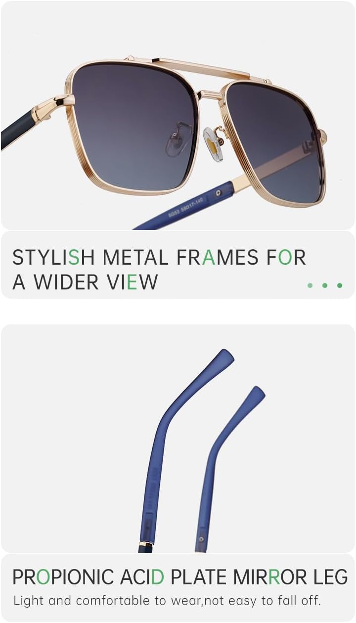 

Мужские солнцезащитные очки для путешествий и вождения, оправа в европейском стиле с дневными оптическими линзами, сочетание моды и функциональности для использования в дороге GDKPJDT, 4