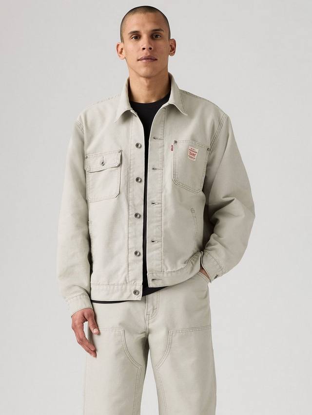 

Хлопковая куртка-тракер деним бокси в цвете sunrise Levi's