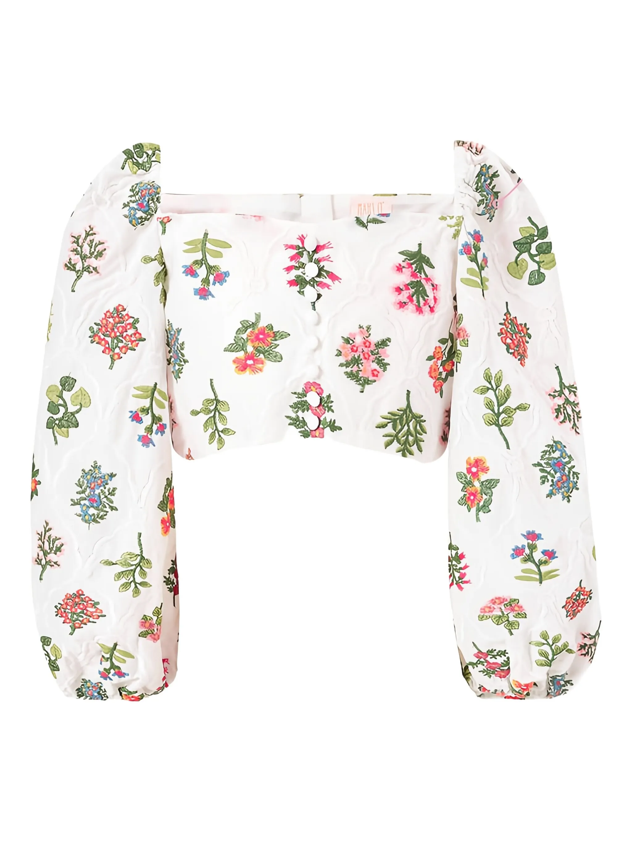 

Топ Lilian с объемными рукавами и вышивкой Marlo, белый