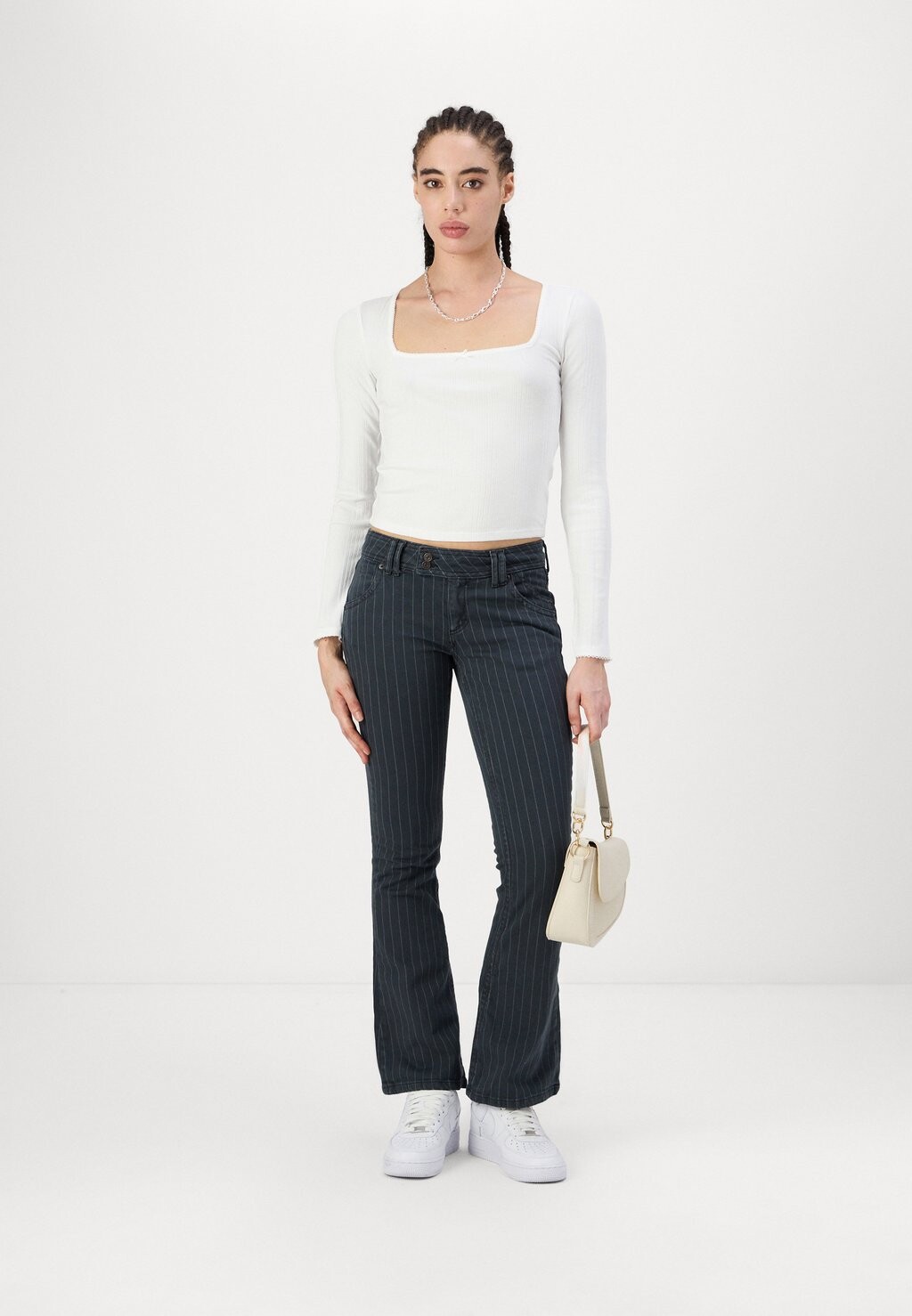 

Топ с длинными рукавами OLIVIA PICOT BDG Urban Outfitters, белый