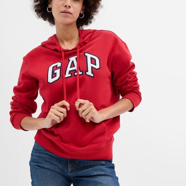 

Толстовка с капюшоном и вышитым логотипом Gap, красный