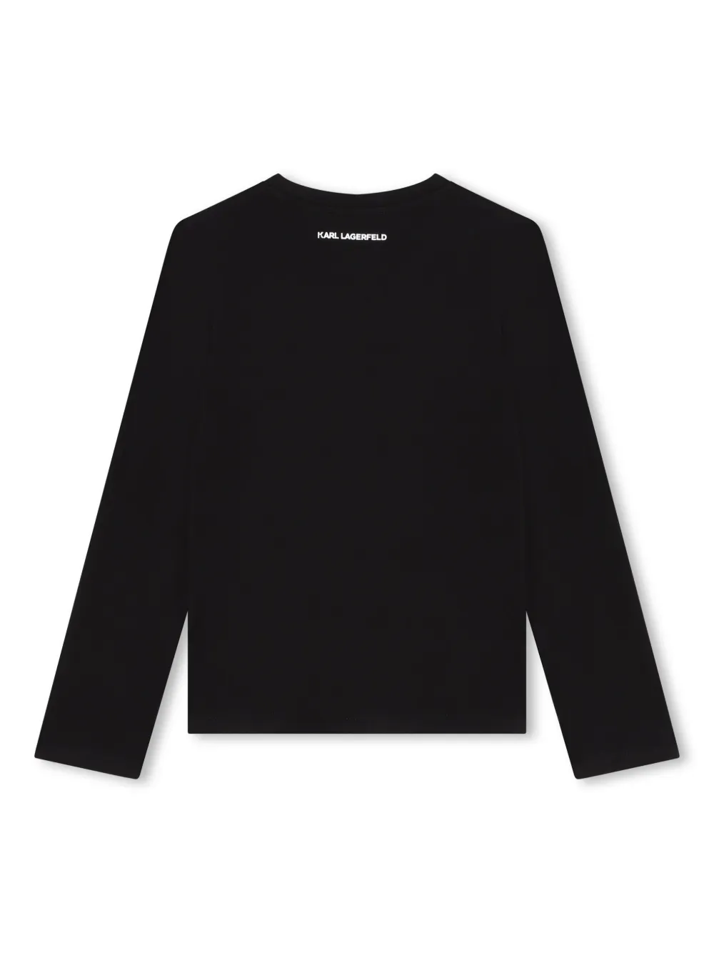 Футболка с длинными рукавами и принтом Ikonik Karl KARL LAGERFELD KIDS, черный — фото 2