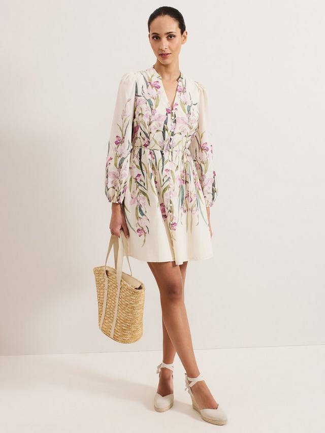 

Платье Velma с цветочным принтом Phase Eight, Ivory