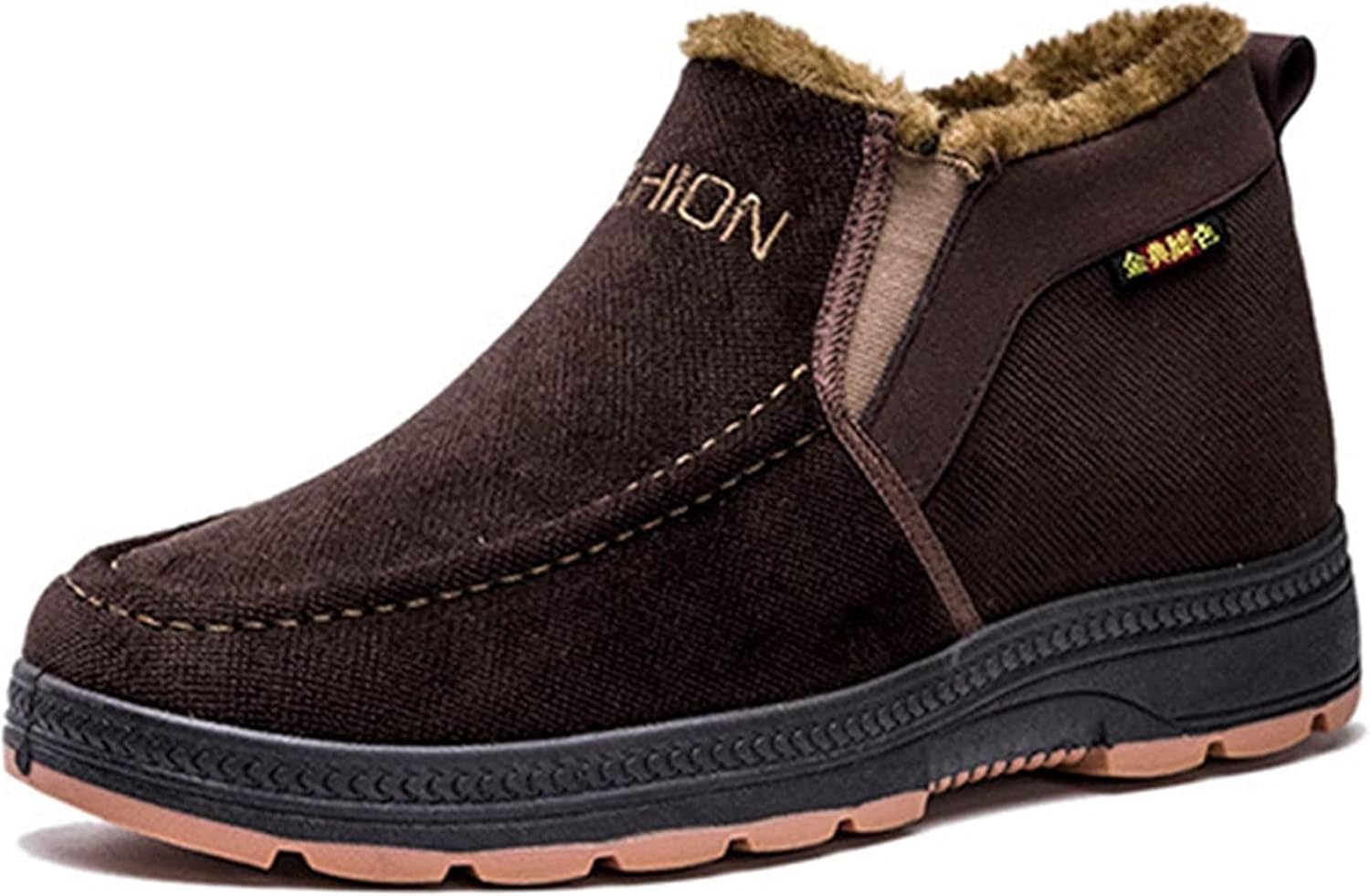 

Мужские теплые ботинки до щиколотки Yiozoi прочные и повседневные для зимы. Ежедневная обувь для прогулок на улице, удобные и повседневные снегоступы, хаки