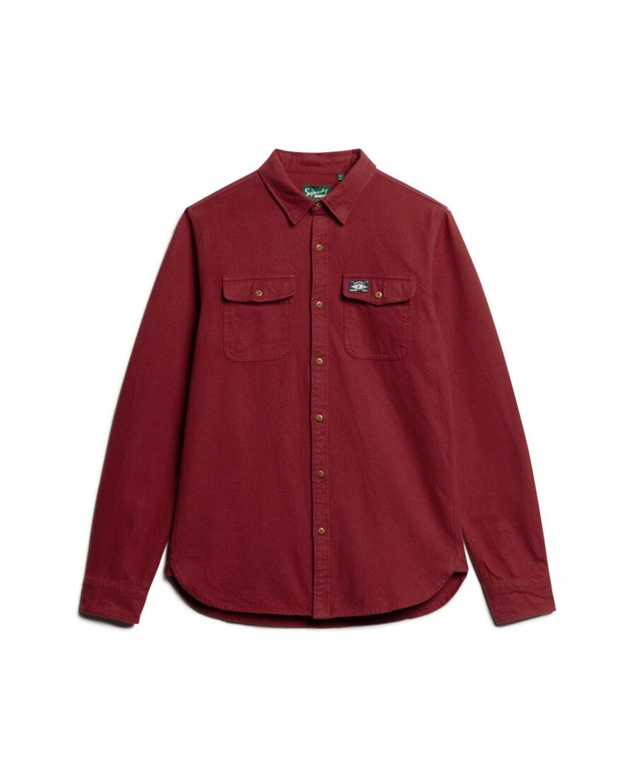 

Повседневная рубашка Superdry Regular fit Button Up Shirt, красный