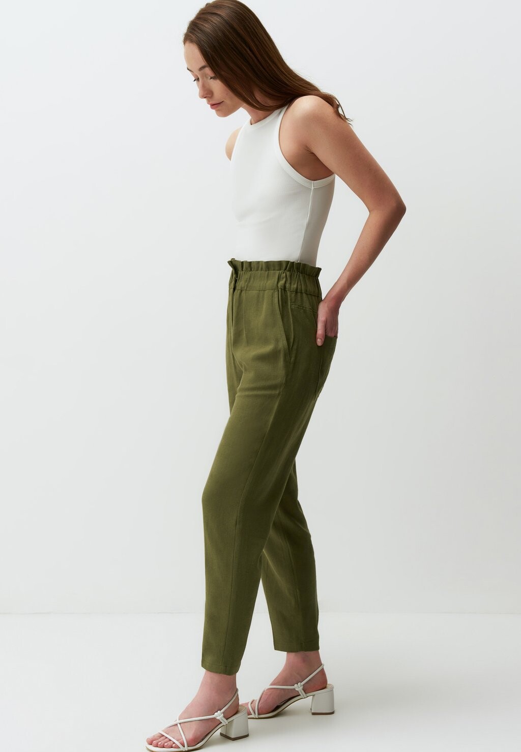 

Брюки High Waist Jimmy Key, хаки