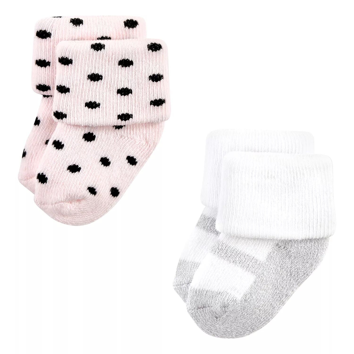 Hudson Baby Infant Girls Хлопковые носки для новорожденных и махровые носки, серебристый, золотой, розовый Hudson Baby — фото 3