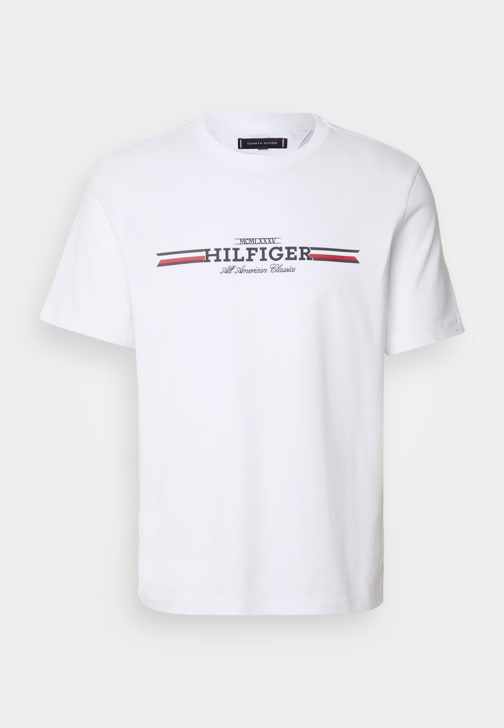 

Футболка с принтом CHEST STRIPE TEE Tommy Hilfiger, белый