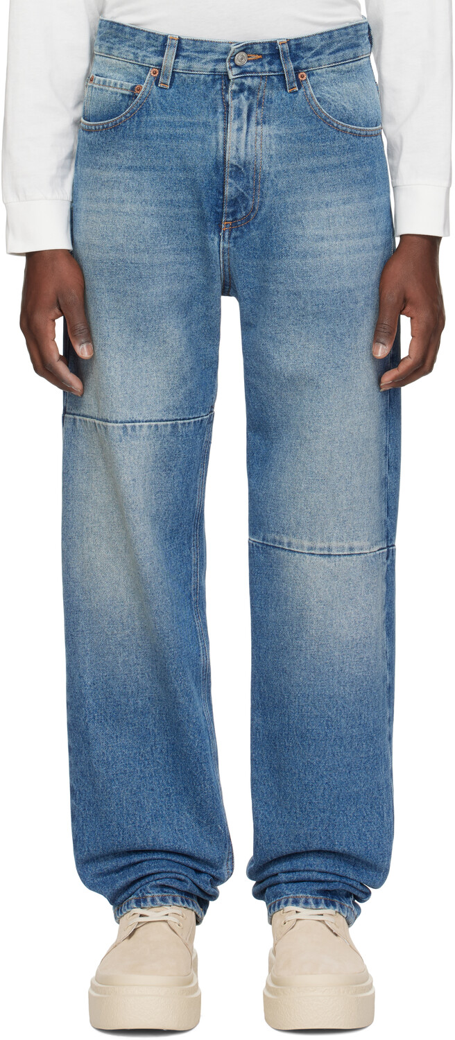 

Синие зауженные джинсы MM6 Maison Margiela
