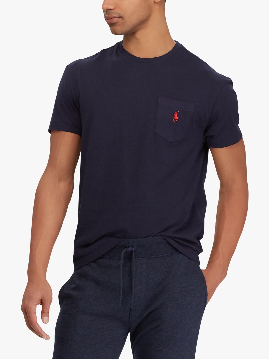 

Футболка классического кроя из джерси с карманами Polo Ralph Lauren Big & Tall, чернильный