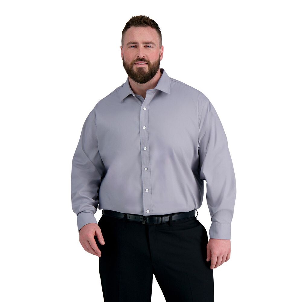 

Классическая рубашка Big & Tall Haggar Premium Comfort, устойчивая к морщинам, цвет Gray Solid