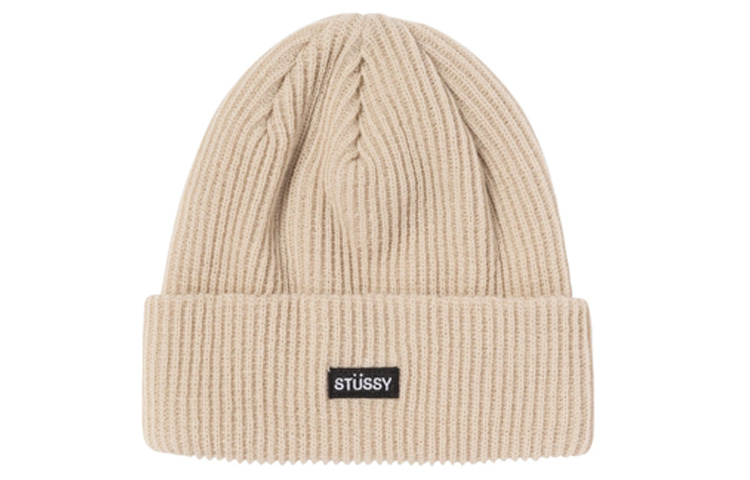 

Маленькая нашивка Watchcap шапка-бини Stussy, Ecru
