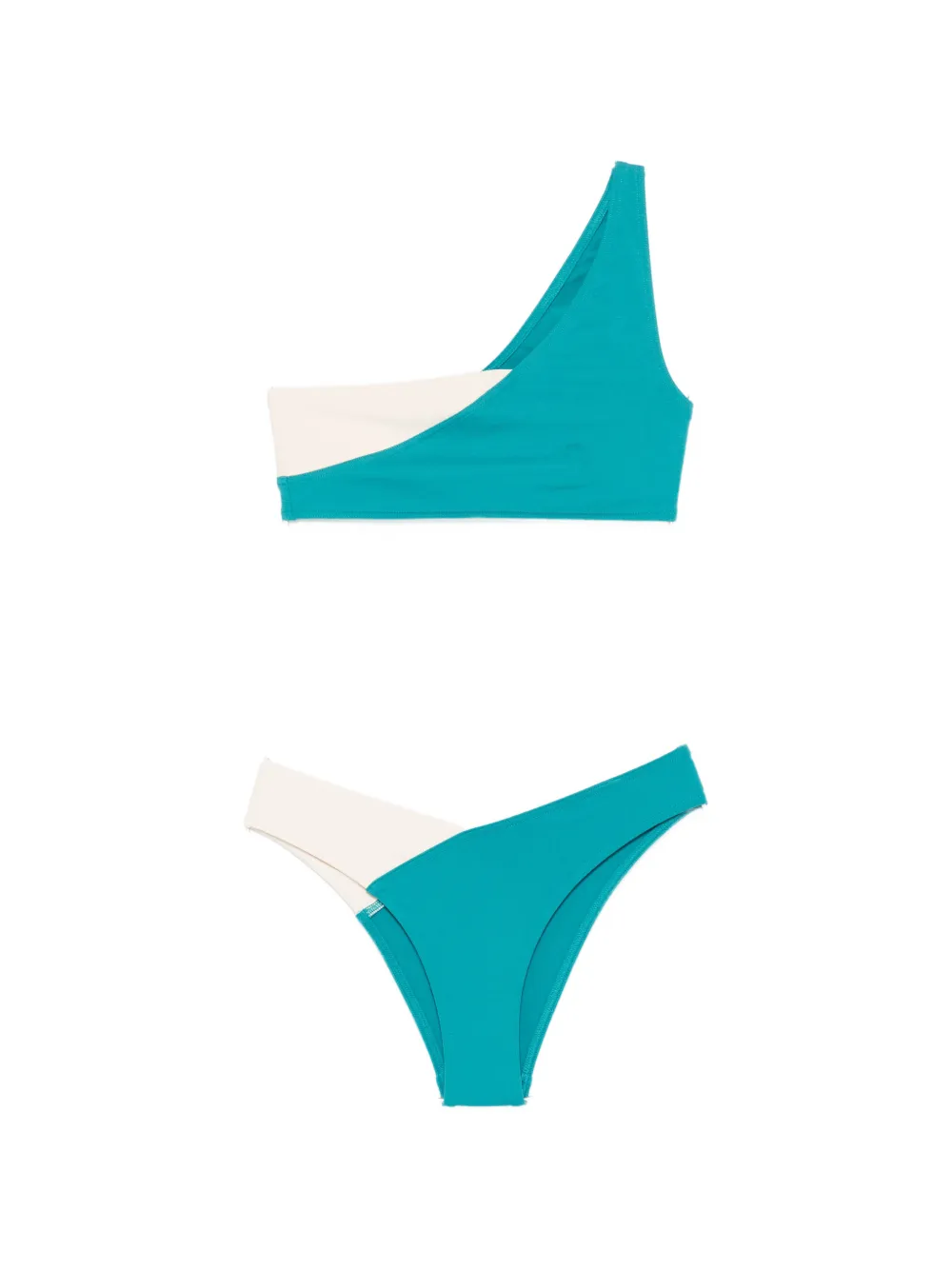 

Купальник на одно плечо двухцветный Eres, синий