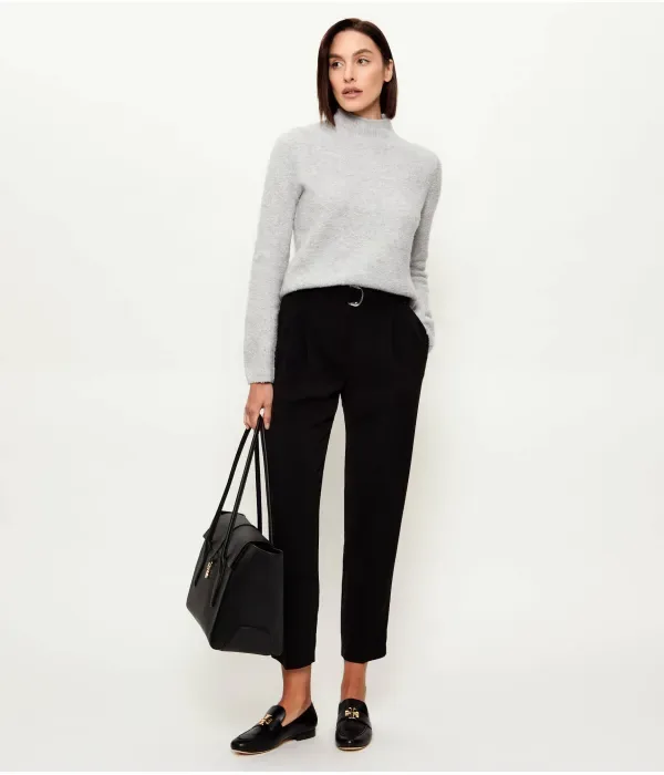 Шерстяной свитер Furrina с полуводолазкой regular fit Boss, серый — фото 2