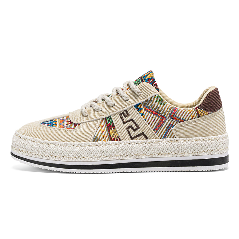 

VANSSI Мужские низкие скейтерские кеды бежевые, цвет Beige